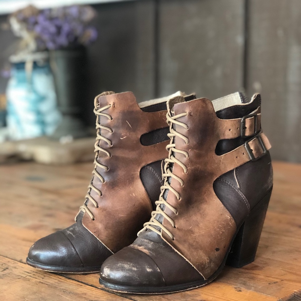 FREEBIRD by Steven Mallory Lace Up Booties